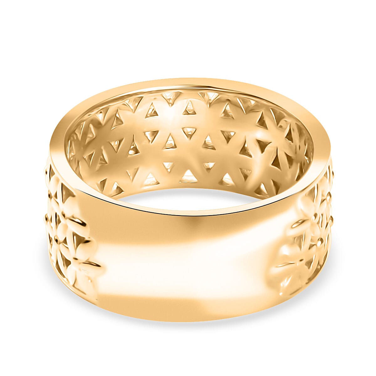 D'Joy Abstract Band Ring in 18K Vermeil Yellow Gold Over Sterling Silver (Size 10.0) 6.25 Grams