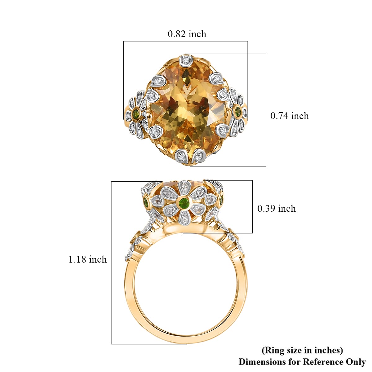 D'Joy Yellow Labradorite and Multi Gemstone 8.80 ctw Ring in 18K Vermeil Yellow Gold Over Sterling Silver (Size 10.0) image number 5