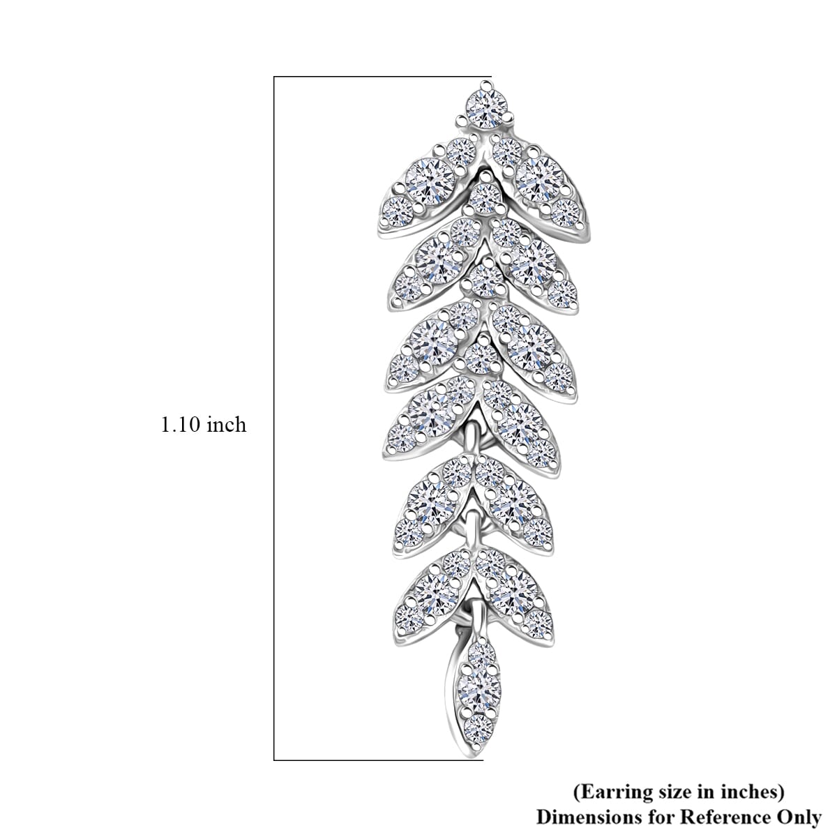 Luxuriant Lab Grown Diamond 1.00 ctw Dangling Earrings in Rhodium Over Sterling Silver  image number 5