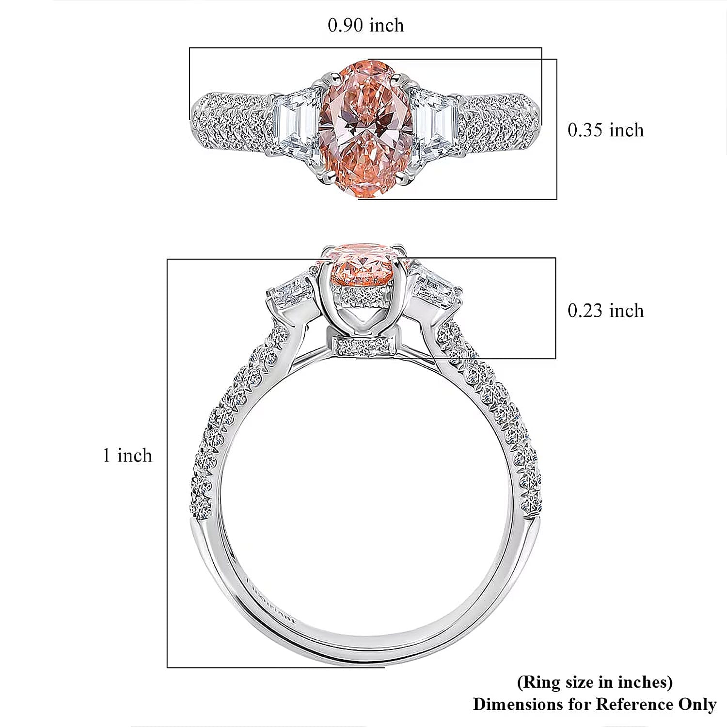 Luxuriant Pink Lab Grown Diamond Ring in 950 Platinum 2.00 ctw