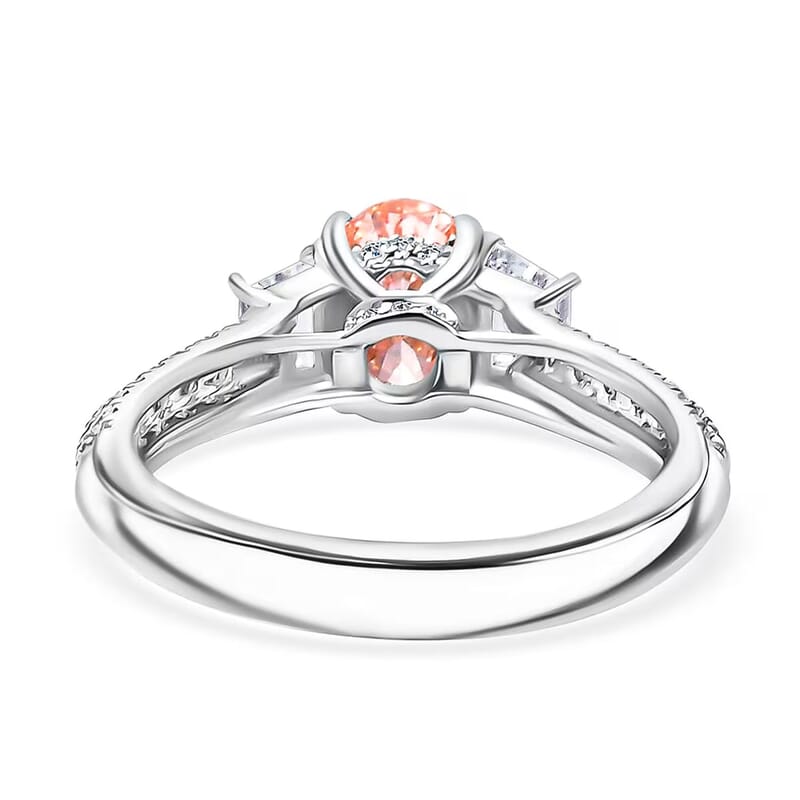 Luxuriant Oval Pink Lab Grown Diamond Ring in 950 Platinum