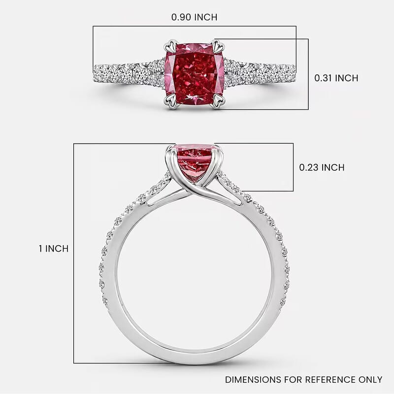 Luxuriant Lab Grown Pink Diamond (VS), Lab Grown Diamond Dawn Rose Ring in 950 Platinum 1.50 ctw (Size 10.0)