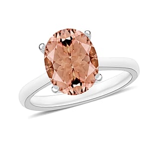 Rhapsody 18K White Gold AAAA Pink Morganite Solitaire Ring (Size 6.5) 5.50 Grams 2.40 ctw