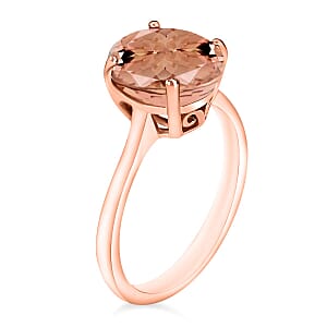 Rhapsody 18K Rose Gold AAAA Pink Morganite Solitaire Ring (Size 7.5) 5.50 Grams 2.40 ctw (Del. in 10-12 Days)