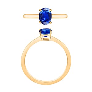 Rhapsody 18K Yellow Gold AAAA Ceylon Blue Sapphire Solitaire Ring (Size 10.5) 5.50 Grams 0.90 ctw (Del. in 10-12 Days)