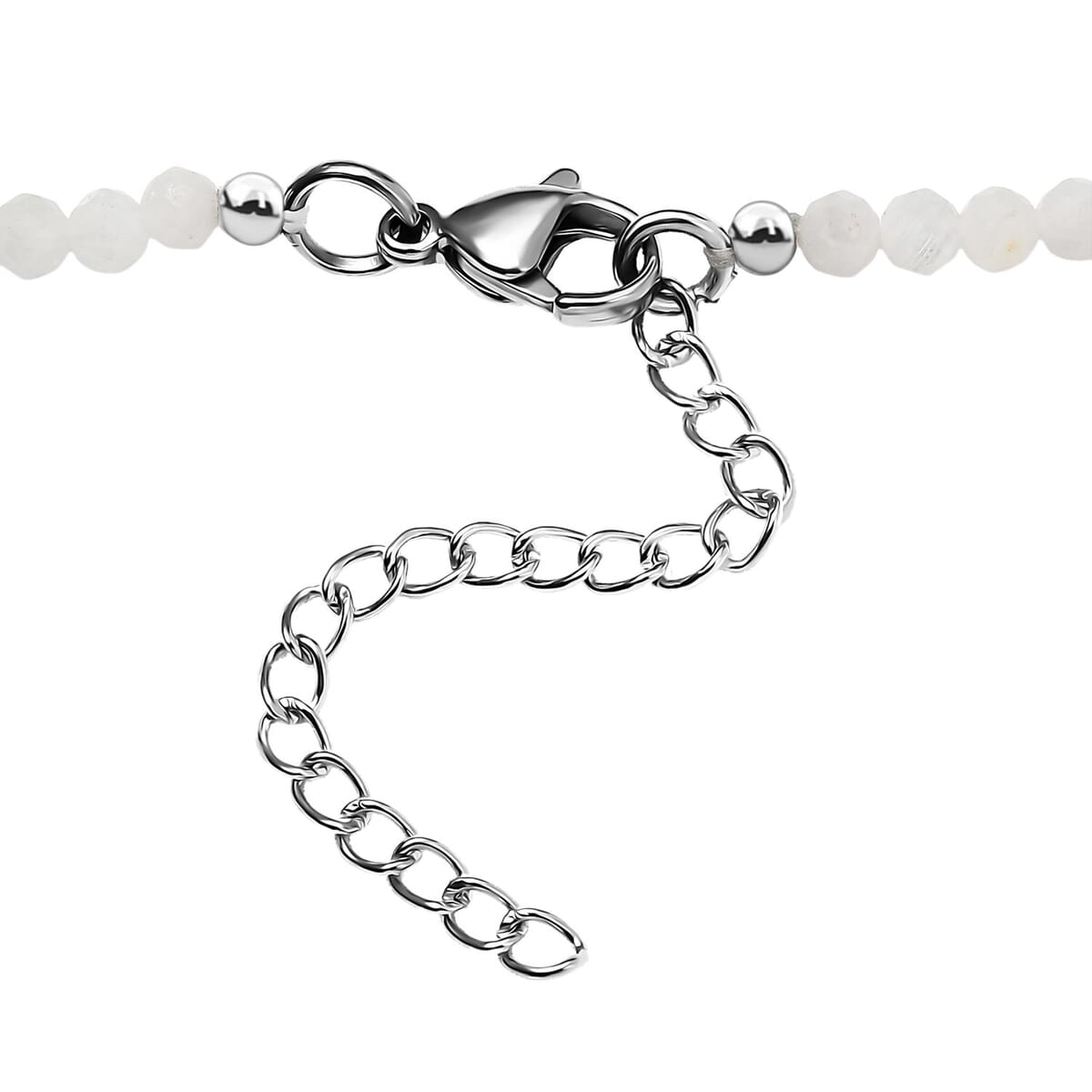 Karis Moon Glow Moonstone and Moonstone 29.75 ctw Necklace 18 Inches in Platinum Bond image number 4