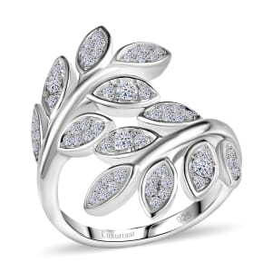 Luxuriant Lab Grown Diamond 0.50 ctw Ring in Rhodium Over Sterling Silver (Size 9.0)