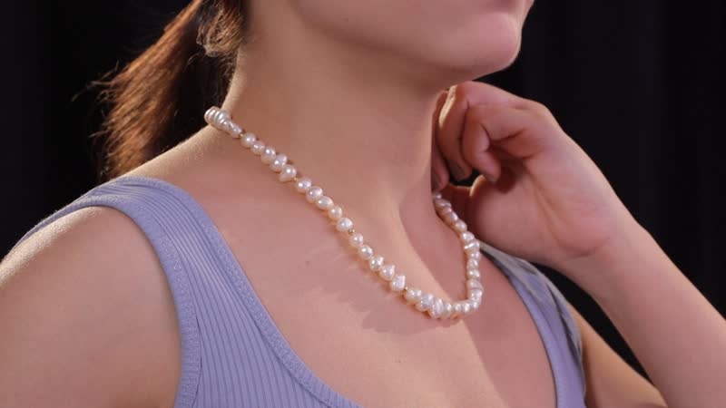 Freshwater Pearl Sun-Drenched Necklace in 18K Vermeil Yellow Gold Over Sterling Silver 18 Inches