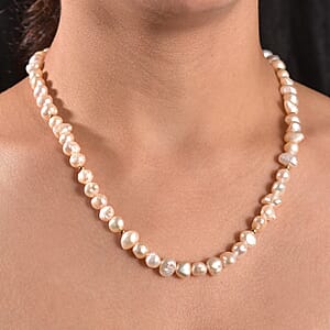 Freshwater Pearl Sun-Drenched Necklace in 18K Vermeil Yellow Gold Over Sterling Silver 18 Inches