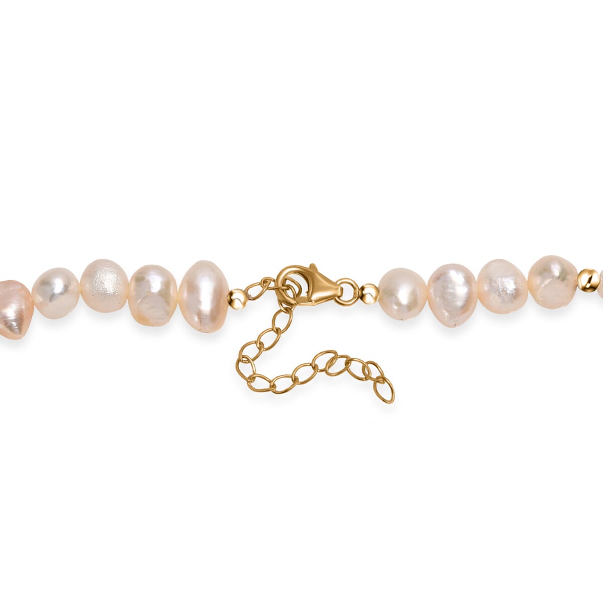 Fresh Water Pearl Necklace in 18K Vermeil Yellow Gold Over Sterling Silver 18 Inches image number 4