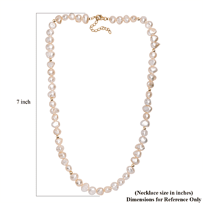 Freshwater Pearl Sun-Drenched Necklace in 18K Vermeil Yellow Gold Over Sterling Silver 18 Inches