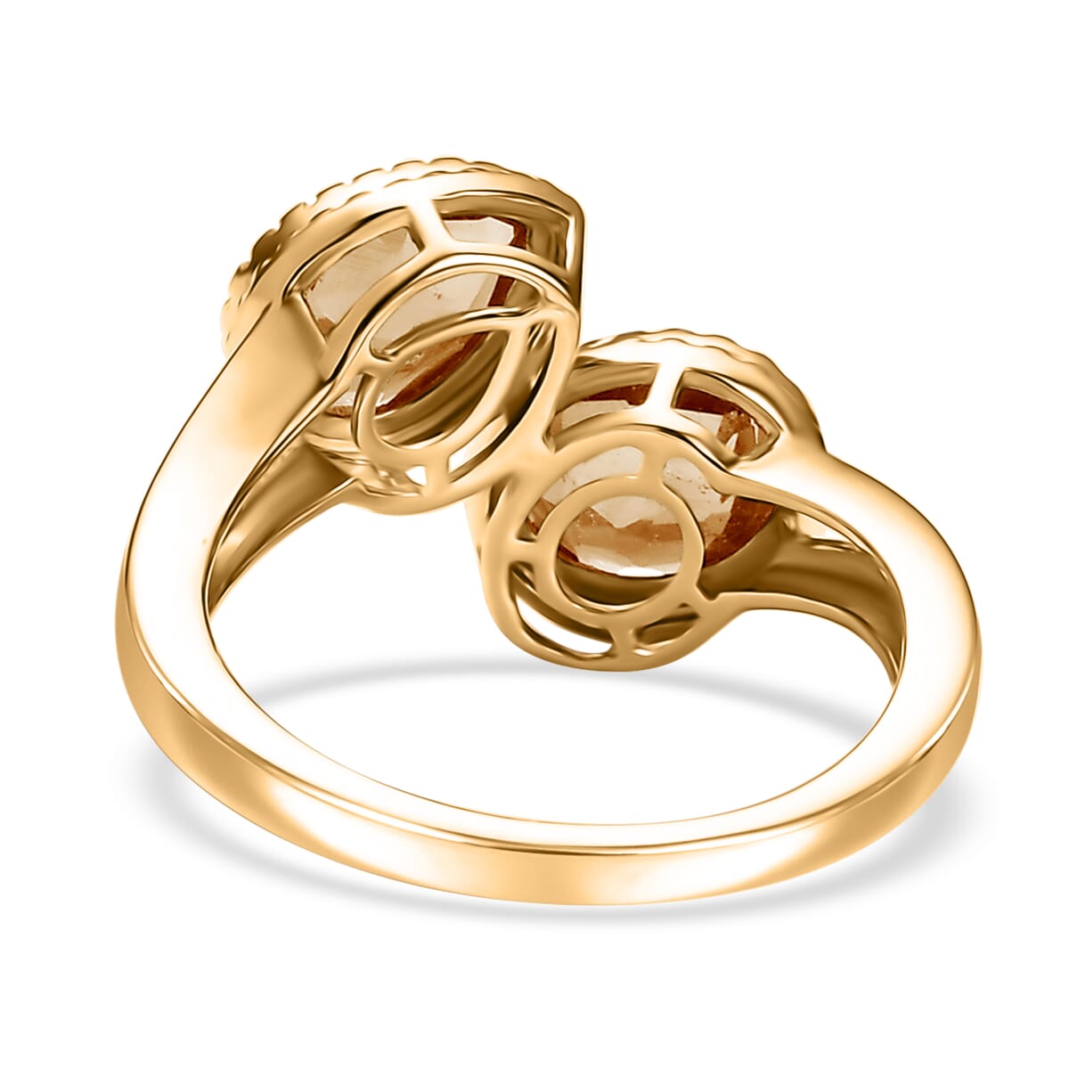 D'Joy Premium Brazilian Citrine 2.50 ctw Bypass Ring in 18K Vermeil Yellow Gold Over Sterling Silver (Size 6.0)  image number 4