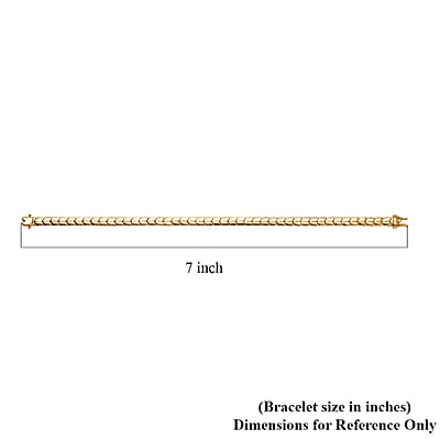 Luxoro Chevron Link Bracelet in 10K Yellow Gold (6.50 In) 6.7 Grams
