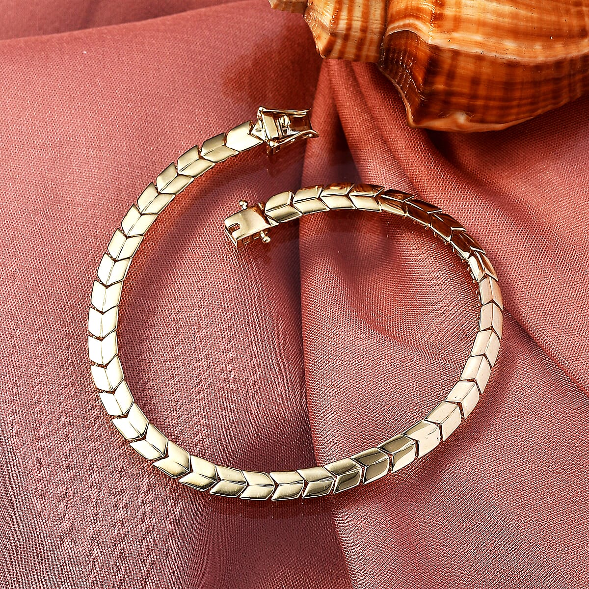 Luxoro 10K Yellow Gold Linking Bracelet (7.25 In) 7.15 Grams image number 1