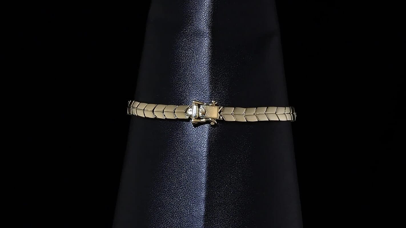 Luxoro 10K Yellow Gold Linking Bracelet (6.50 In) 6.7 Grams