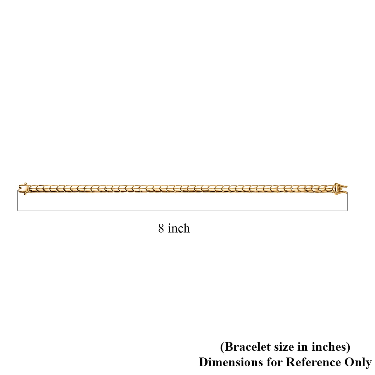 Luxoro Chevron Link Bracelet in 10K Yellow Gold (8.00 In) 8.30 Grams image number 4