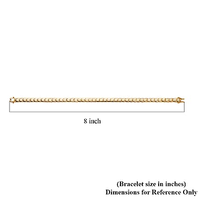 Luxoro Chevron Link Bracelet in 10K Yellow Gold (8.00 In) 8.30 Grams