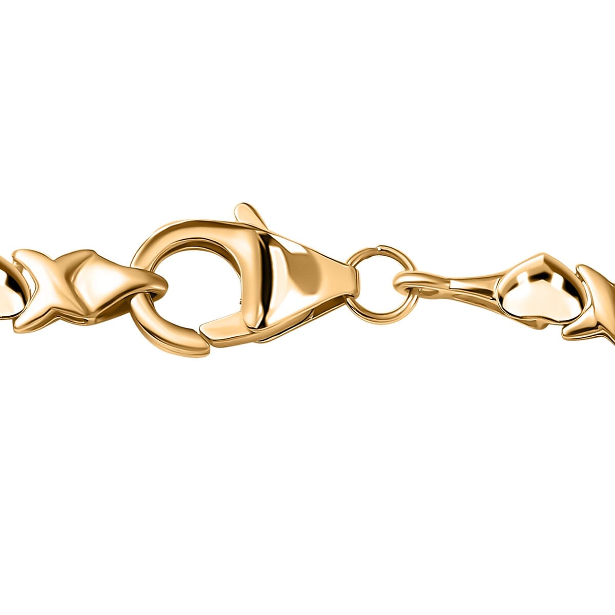 Luxoro Infinity with Heart Link Bracelet in 10K Yellow Gold (6.50 In) 4.65 Grams image number 3