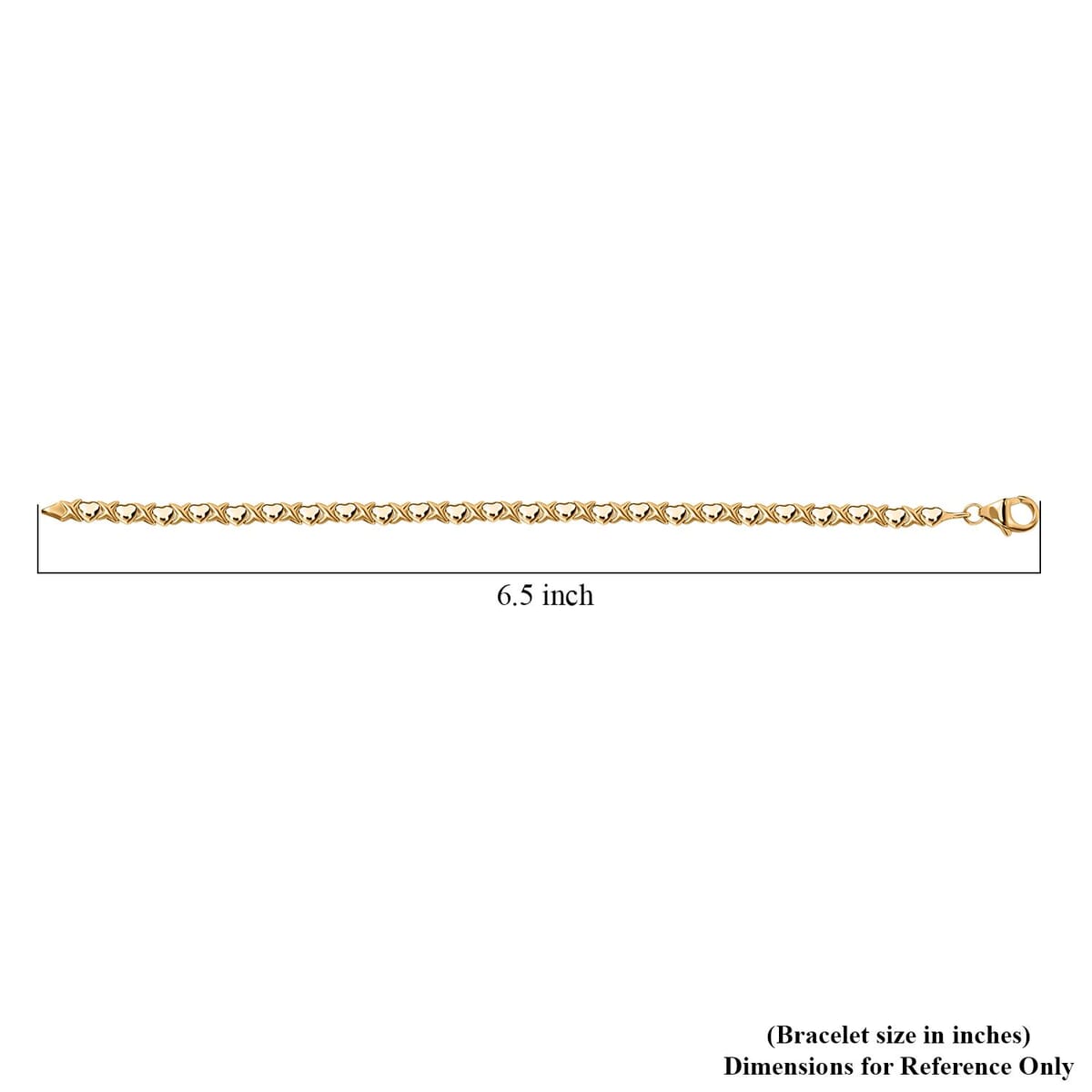 Luxoro Infinity with Heart Link Bracelet in 10K Yellow Gold (6.50 In) 4.65 Grams image number 4