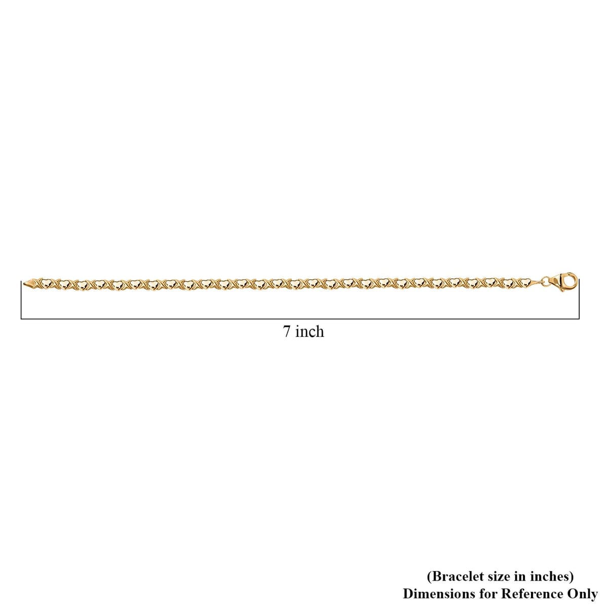 Luxoro Infinity with Heart Link Bracelet in 10K Yellow Gold (7.25 In) 5.15 Grams image number 4