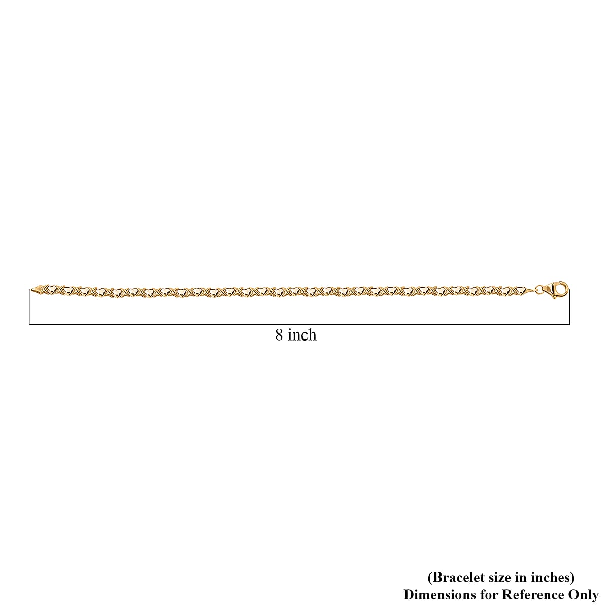 Luxoro 10K Yellow Gold Infinity with Heart Link Bracelet (8.00 In) 5.70 Grams image number 4