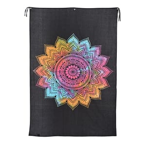Multi Color Cotton Mandala Chakra Screen Printed Tie Dye Tapestry Wall Hanging