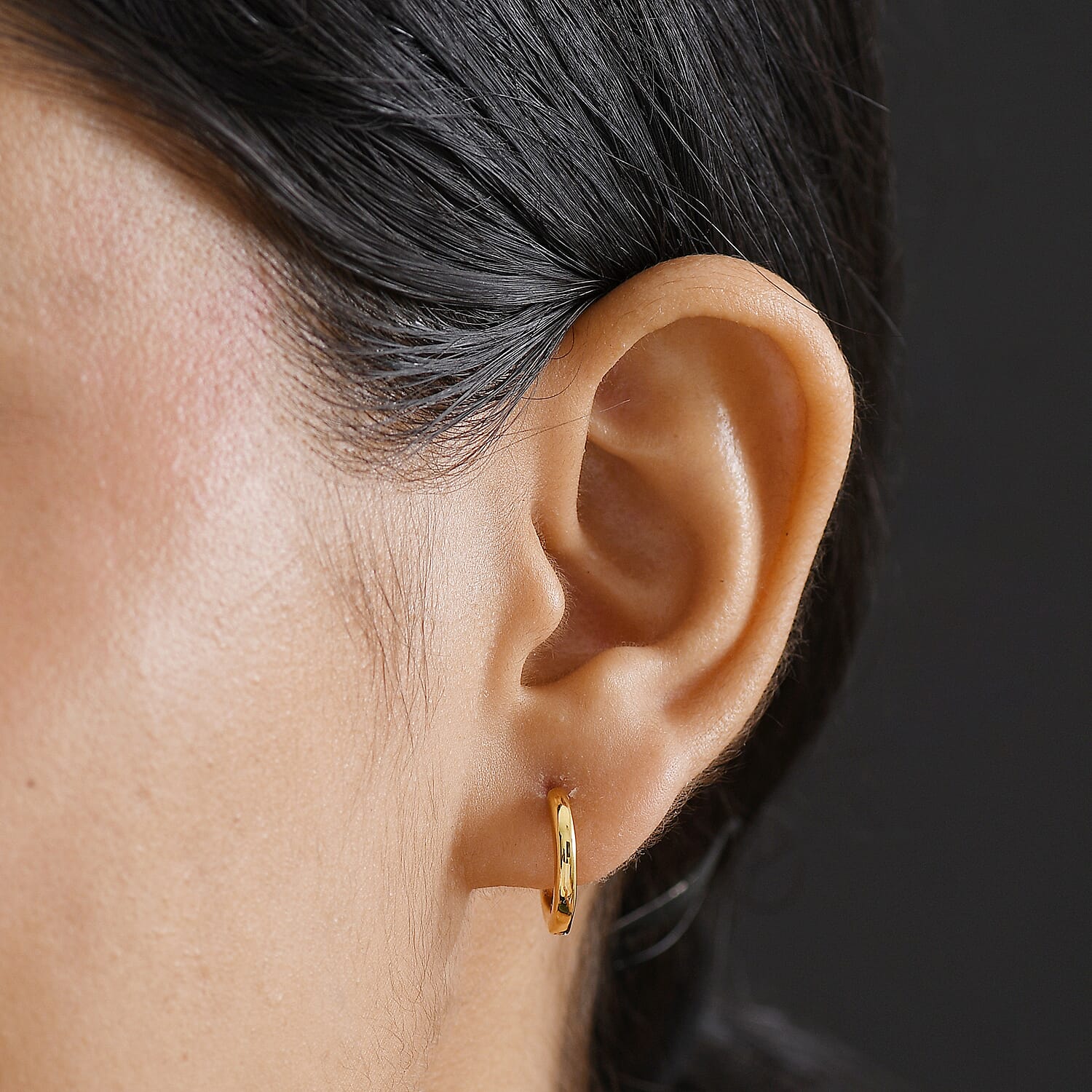 Rachel Galley D'Joy Hoop Earrings in 18K Vermeil Yellow Gold Over Sterling Silver 1.05 Grams