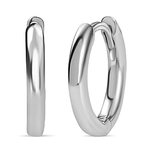 Rachel Galley in Rhodium OverSterling Silver Full Hoop Earring