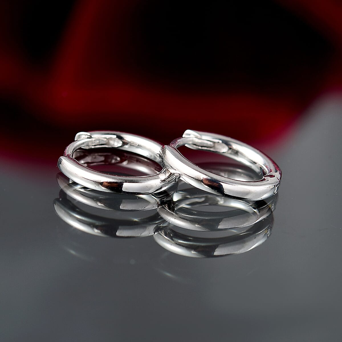 Rachel Galley in Rhodium OverSterling Silver Full Hoop Earring image number 1