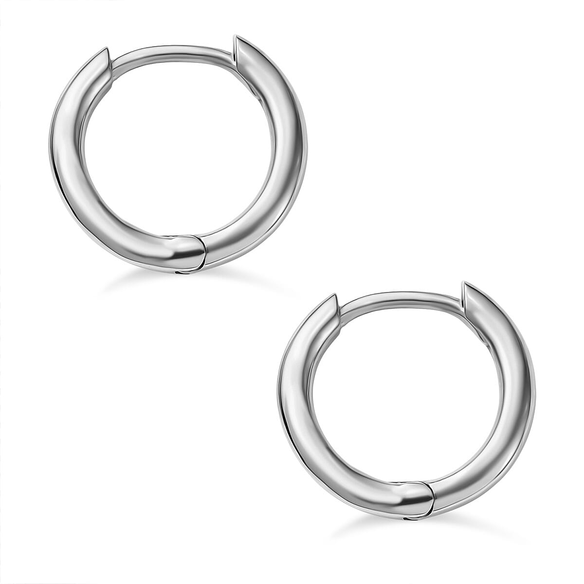 Rachel Galley in Rhodium OverSterling Silver Full Hoop Earring image number 3