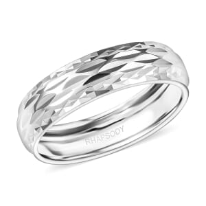 Rhapsody 950 Platinum Diamond-Cut Band Ring (Size 10.0) (6.55 g)