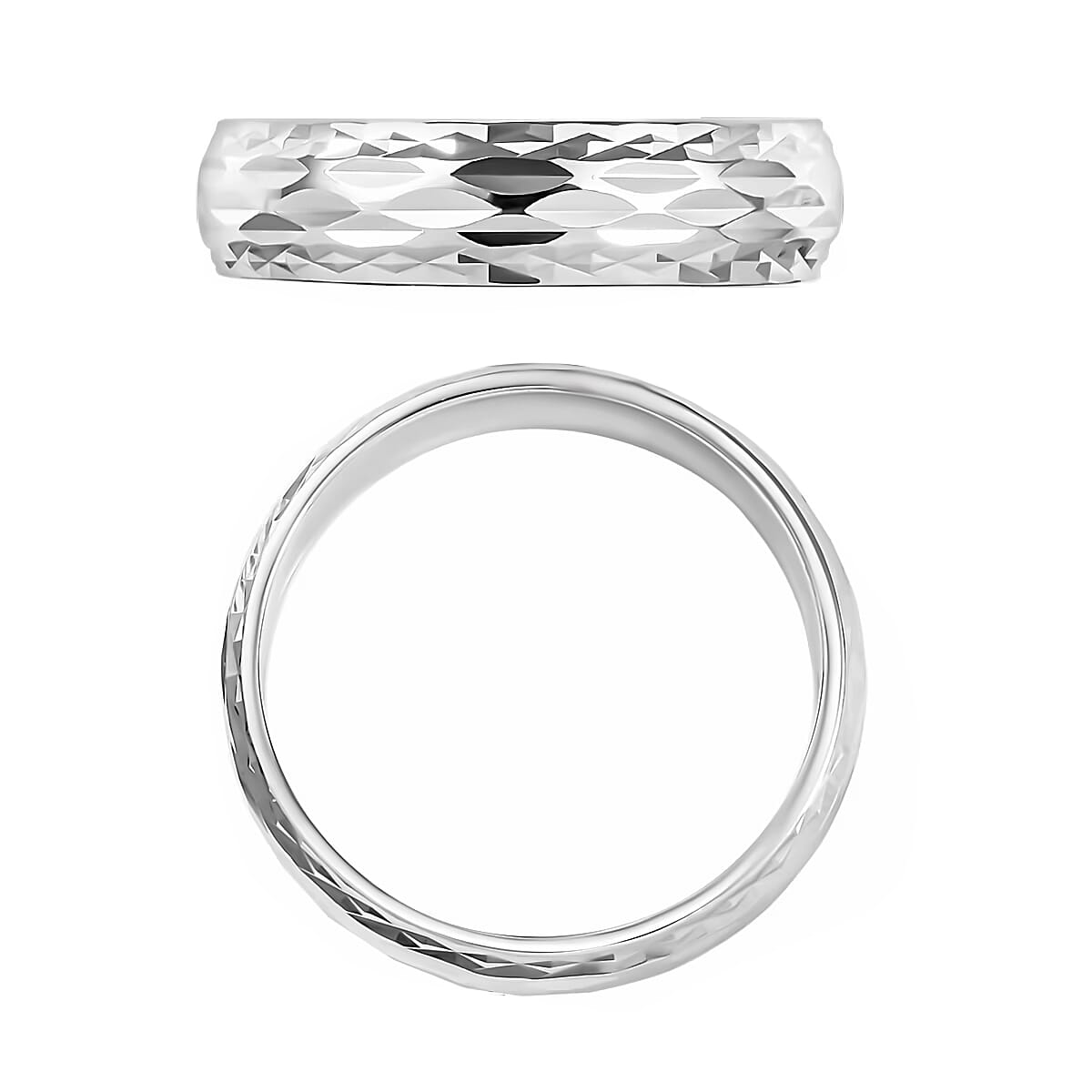 Rhapsody Diamond-Cut Band Ring in 950 Platinum (Size 6.0) 5.90 Grams (Del. in 10-12 Days) image number 3