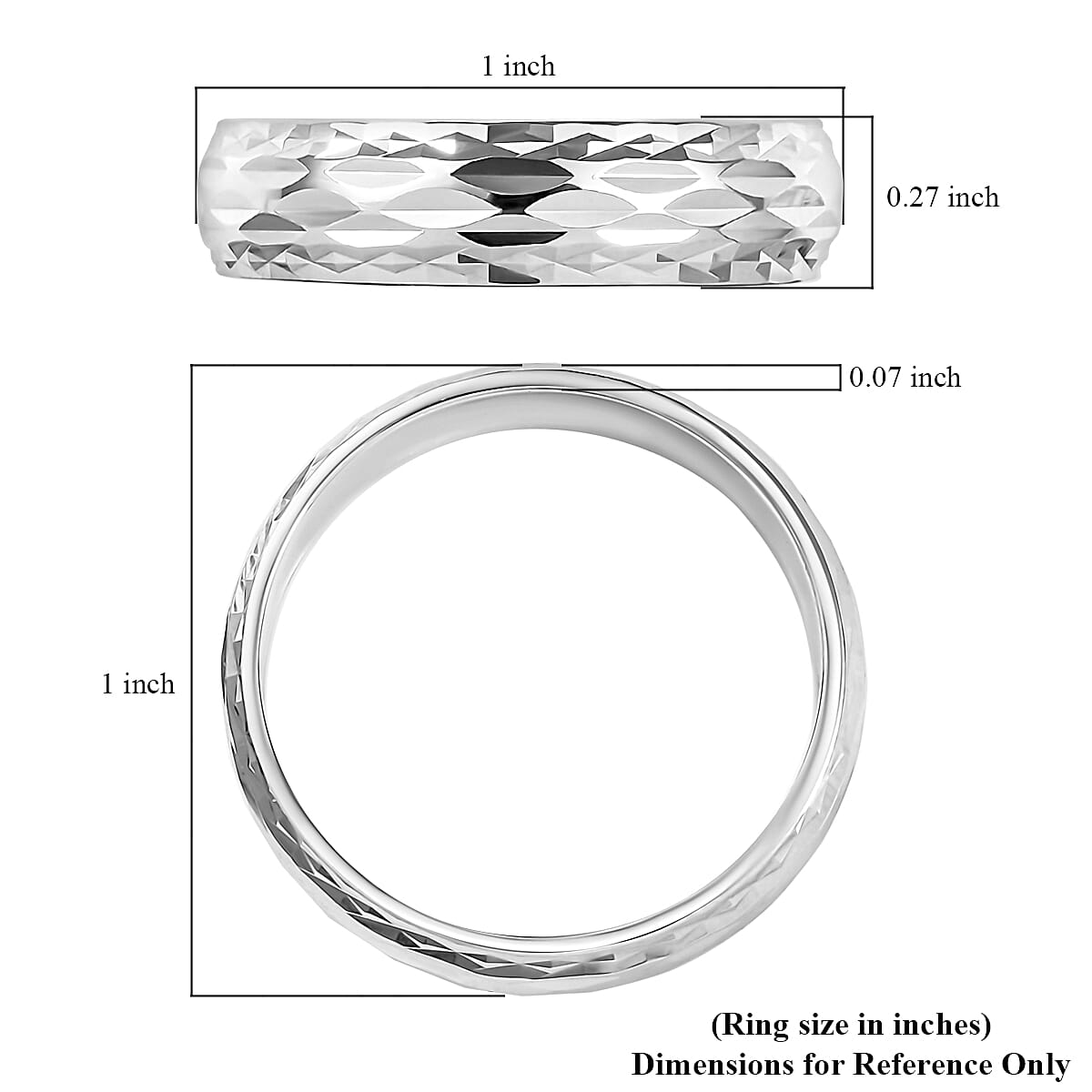 Rhapsody Diamond-Cut Band Ring in 950 Platinum (Size 6.0) 5.90 Grams (Del. in 10-12 Days) image number 5