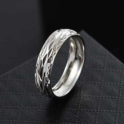 Rhapsody Diamond-Cut Band Ring in 950 Platinum (Size 9.0) 5.90 Grams