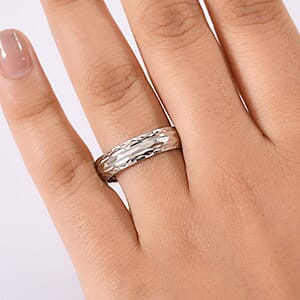 Rhapsody Diamond-Cut Band Ring in 950 Platinum (Size 9.0) 5.90 Grams (Del. in 10-12 Days)