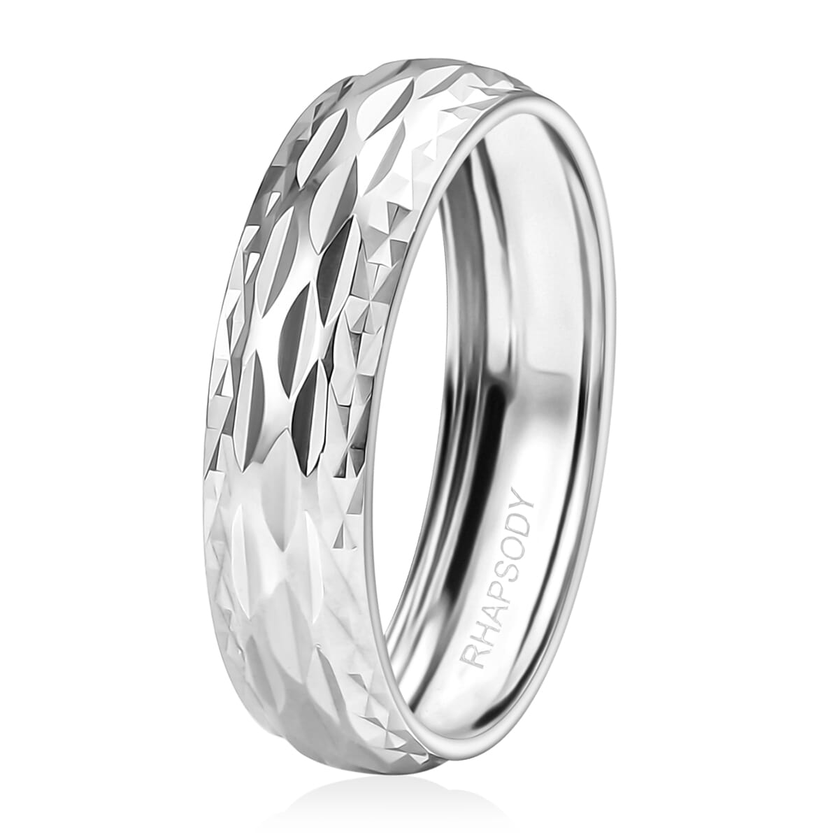 Rhapsody 950 Platinum Diamond-Cut Band Ring (Size 9.0) 6.55 Grams image number 3