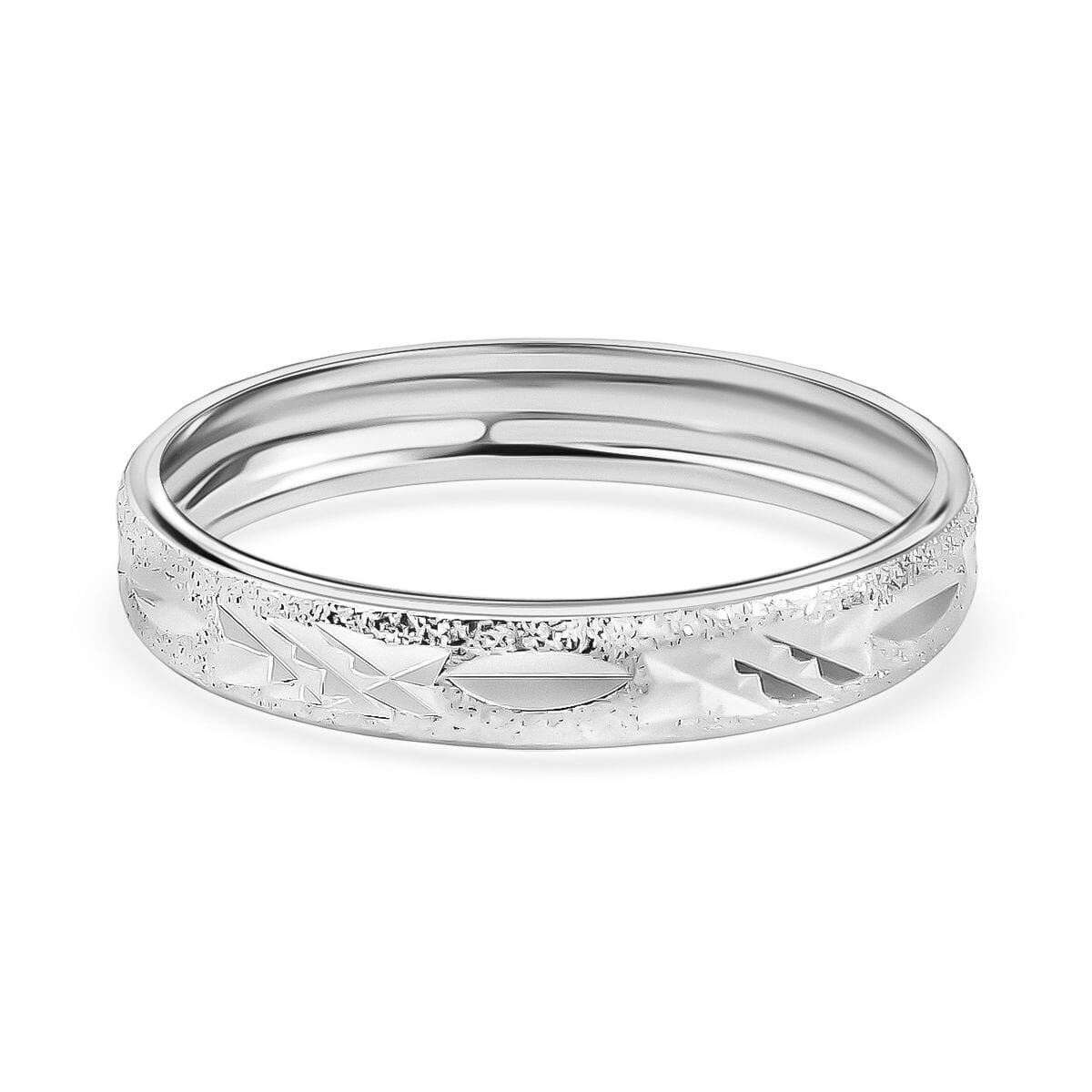 950 Platinum Diamond-cut Textured Band Ring (Size 10.0) (3.50 g) image number 4
