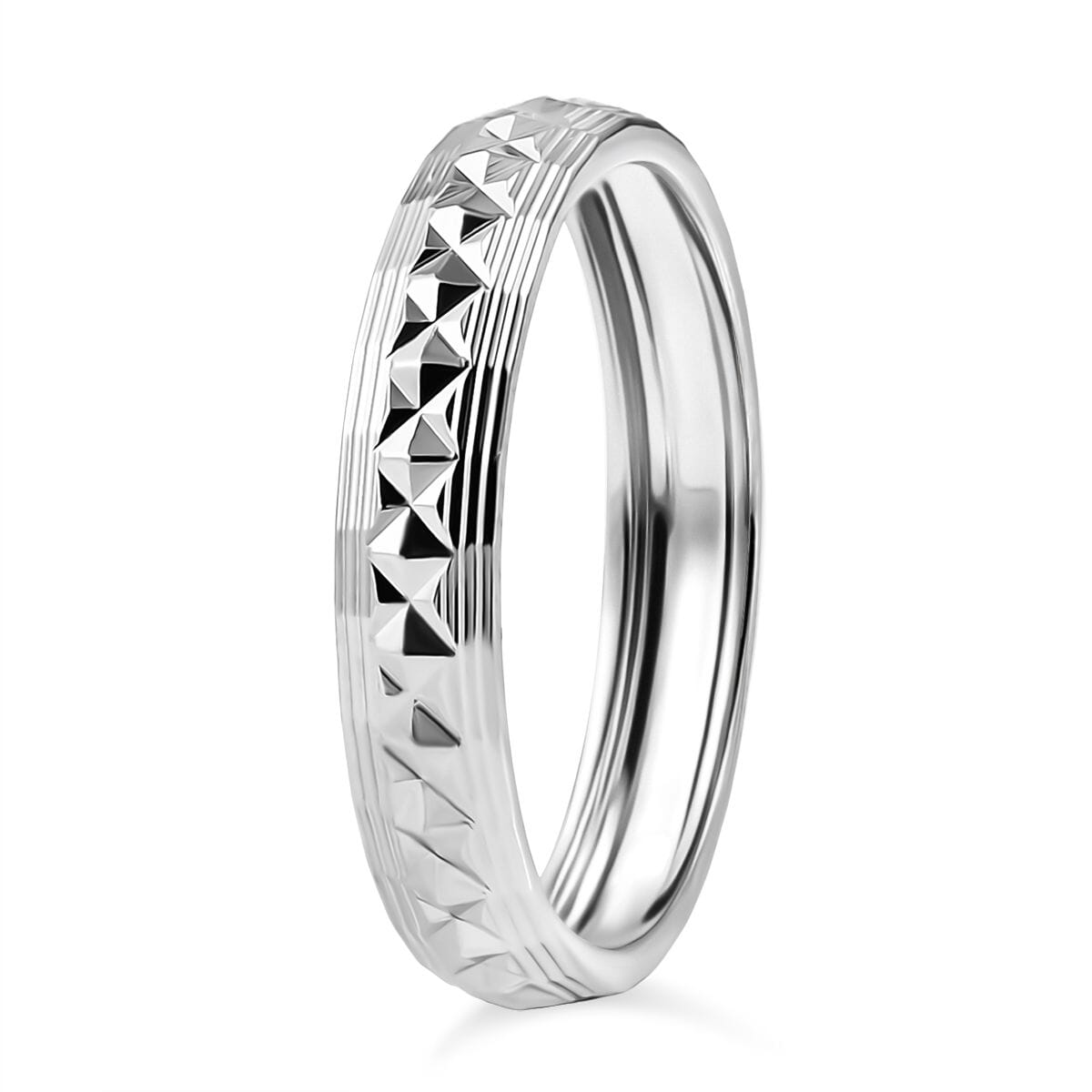 950 Platinum Diamond-cut Band Ring (Size 10.0) (3.30 g) image number 3