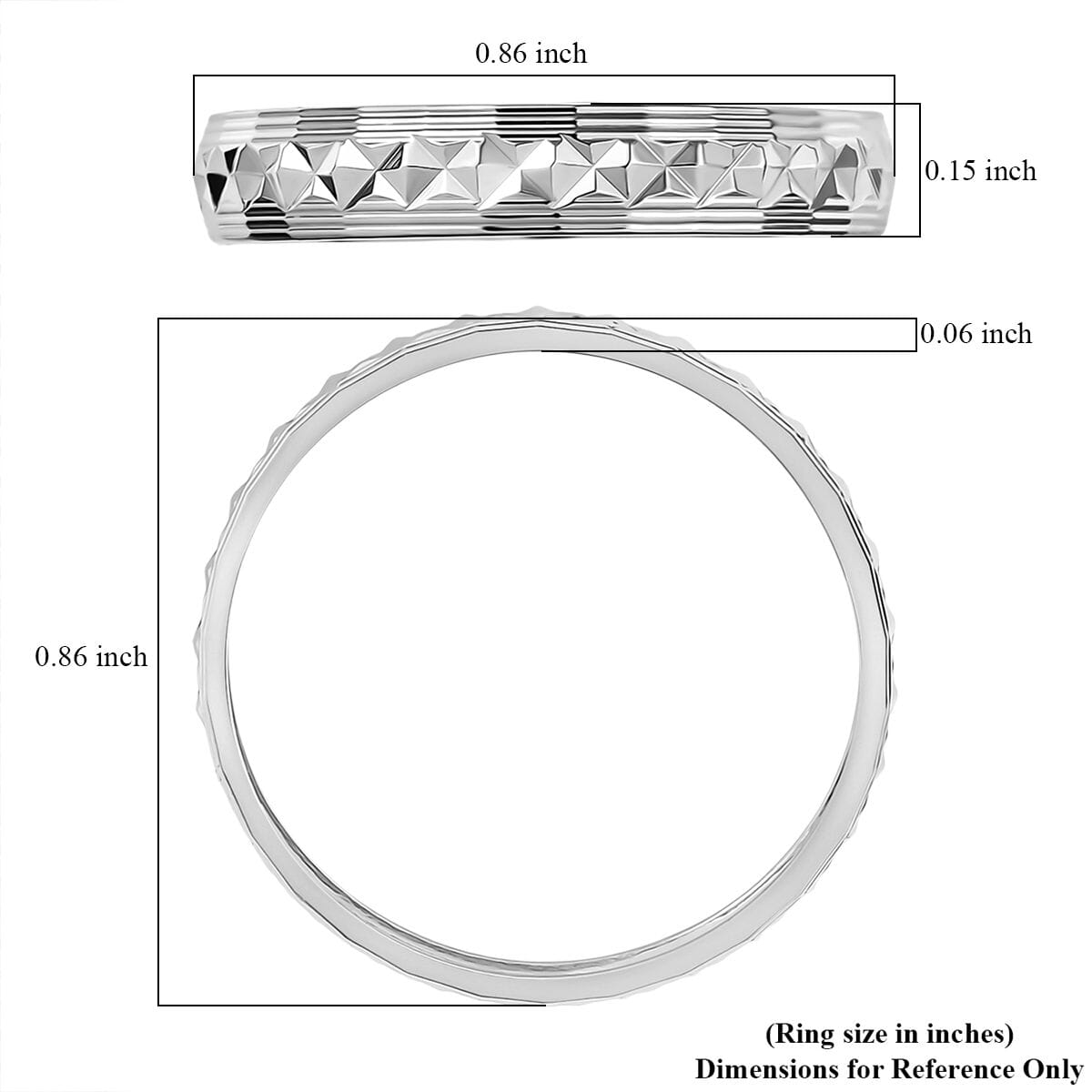 950 Platinum Diamond-cut Band Ring (Size 10.0) (3.30 g) image number 5