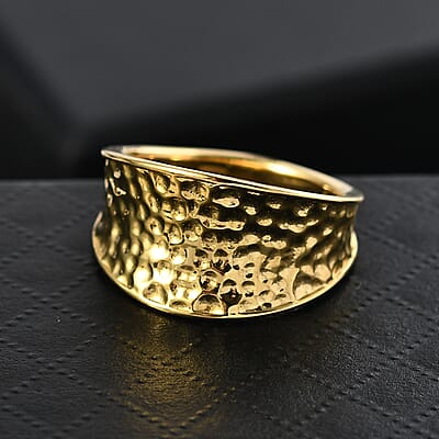 D'Joy Passport to Turkey Fancy Ring in 18K Vermeil Yellow Gold Over Sterling Silver (Size 10.0) 5.60 Grams