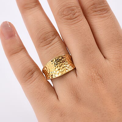 D'Joy Passport to Turkey Fancy Ring in 18K Vermeil Yellow Gold Over Sterling Silver (Size 10.0) 5.60 Grams