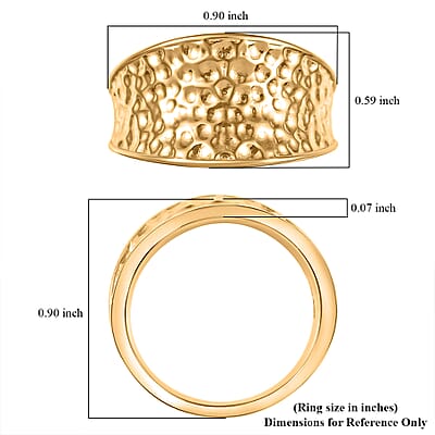 D'Joy Passport to Turkey Fancy Ring in 18K Vermeil Yellow Gold Over Sterling Silver (Size 10.0) 5.60 Grams
