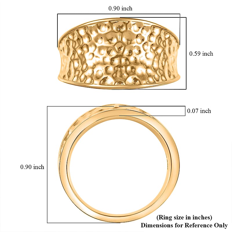 D'Joy Passport to Turkey Fancy Ring in 18K Vermeil Yellow Gold Over Sterling Silver (Size 10.0) 5.60 Grams