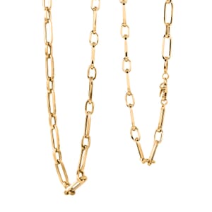 5mm Paperclip Chain Necklace in 14K Yellow Gold 11 Grams 24 Inches