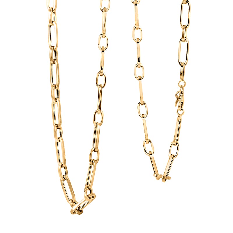 5mm Paperclip Chain Necklace in 14K Yellow Gold 11 Grams 24 Inches