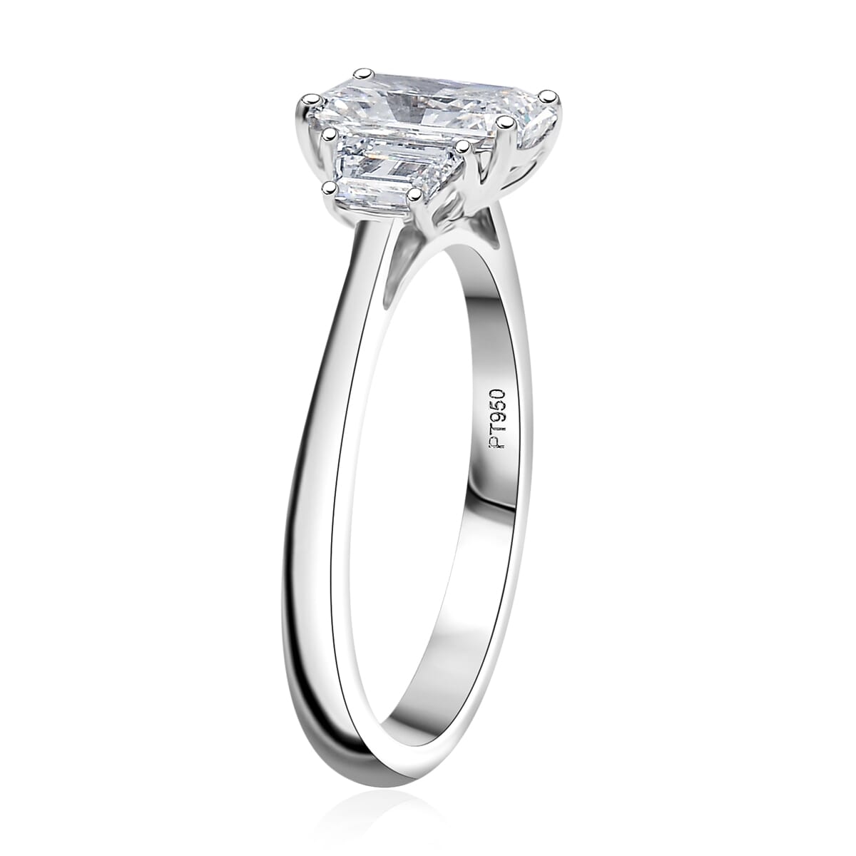Luxuriant Lab Grown Diamond EF-VS 2.25 ctw Ring in 950 Platinum (Size 7.0) 5.10 Grams image number 3