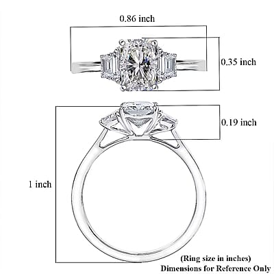 Luxuriant Lab Grown Diamond EF-VS 2.25 ctw Ring in 950 Platinum (Size 7.0) 5.10 Grams