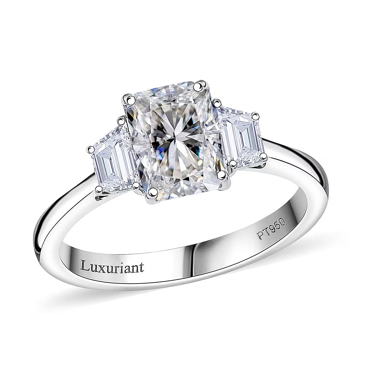 Luxuriant Lab Grown Diamond EF-VS 2.25 ctw Ring in 950 Platinum (Size 8.0) 5.10 Grams image number 0