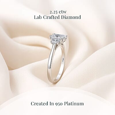 Luxuriant Lab Grown Diamond EF-VS 2.25 ctw Ring in 950 Platinum (Size 8.0) 5.10 Grams