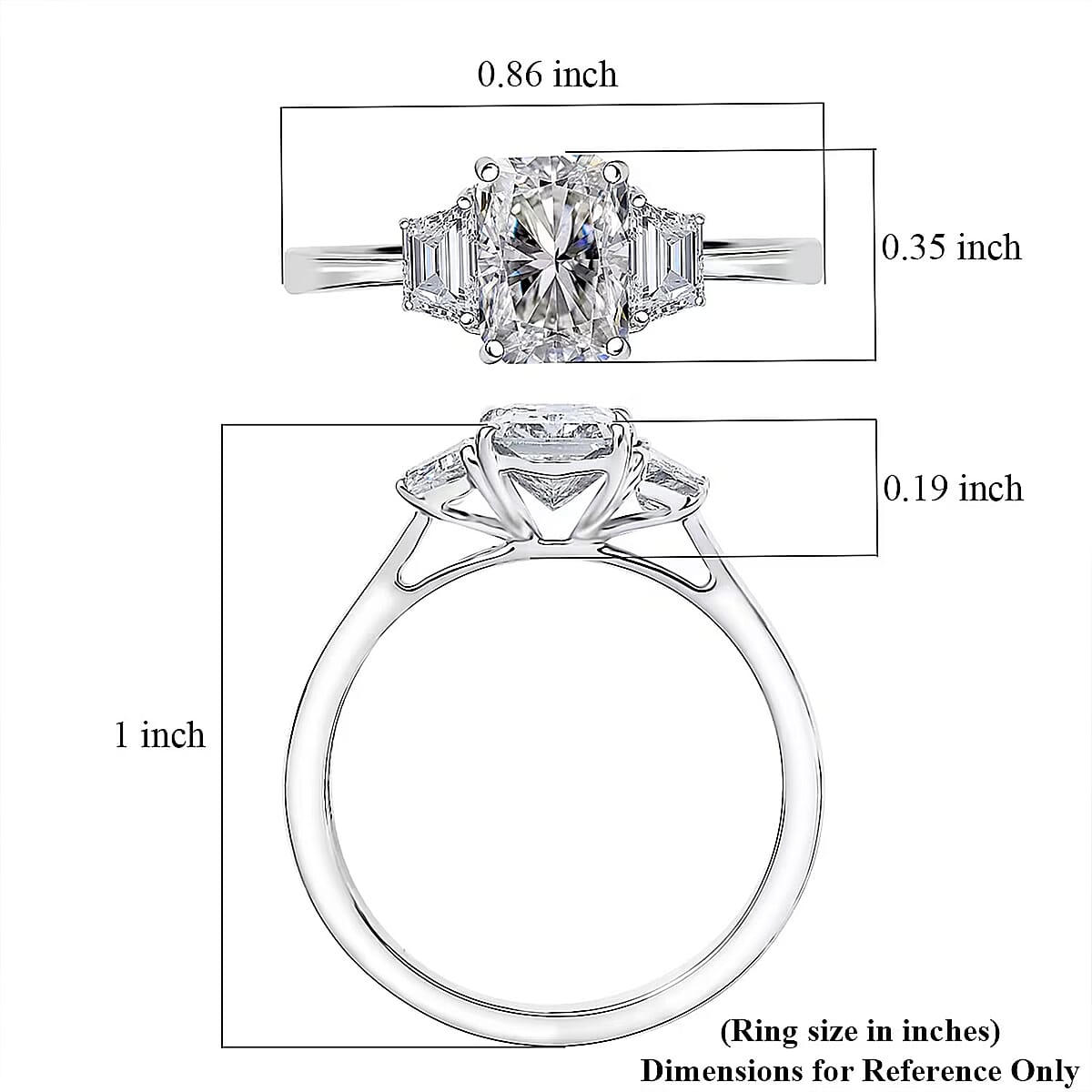 Luxuriant Lab Grown Diamond EF-VS 2.25 ctw Ring in 950 Platinum (Size 9.0) 5.10 Grams image number 6